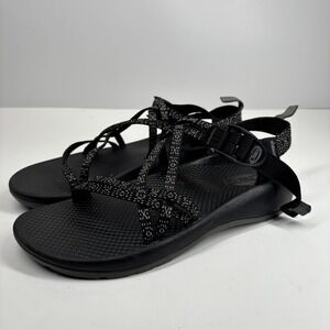 Chaco ZX/1 Ecotread Kids Youth US 6 Black Hugs & Kisses Adjustable Strap Sandal